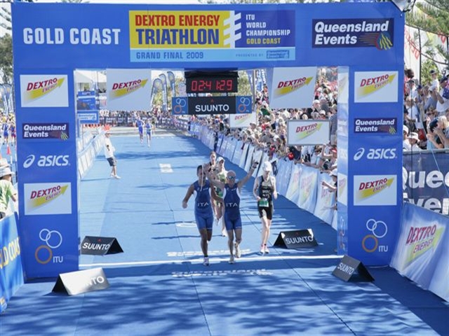 Arrivo ai mondiali di Para-Triathlon 2009